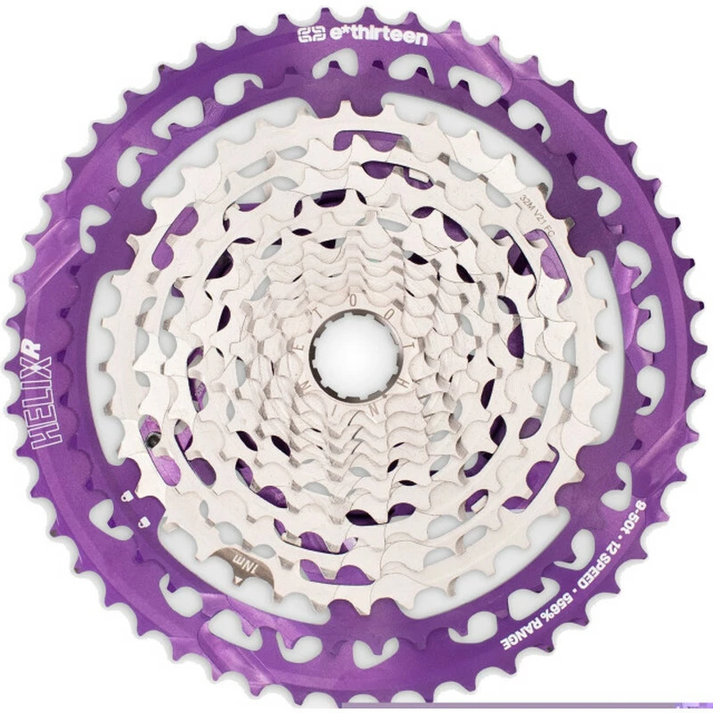 Ethirteen Kassette Helix Race 9-50 12Speed, Eggplant, SRAM XD Drivers Only, Fits Shimano & Sram Drivetrain 1 Ethirteen Kassette Helix Race 9-50 12Speed, Eggplant, SRAM XD Drivers Only, Fits Shimano & Sram Drivetrain