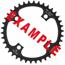 KMC Kettenblatt Front, 38T, 11/128&quot;, BCD 104mm, Flat, Black