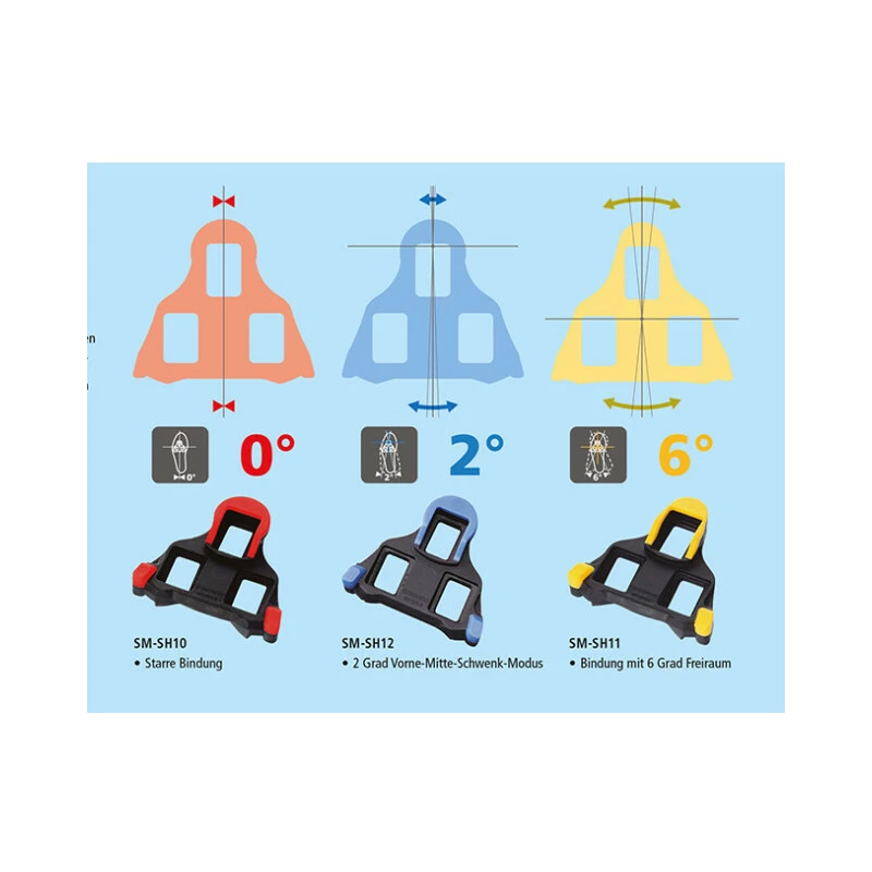 Shimano Dura Ace/Ultegra Schuhplatten SPD-SL, SM-SH12 Beweglich 2° Hellblau 4 Shimano Dura Ace/Ultegra Schuhplatten SPD-SL, SM-SH12 Beweglich 2° Hellblau – Bild 4