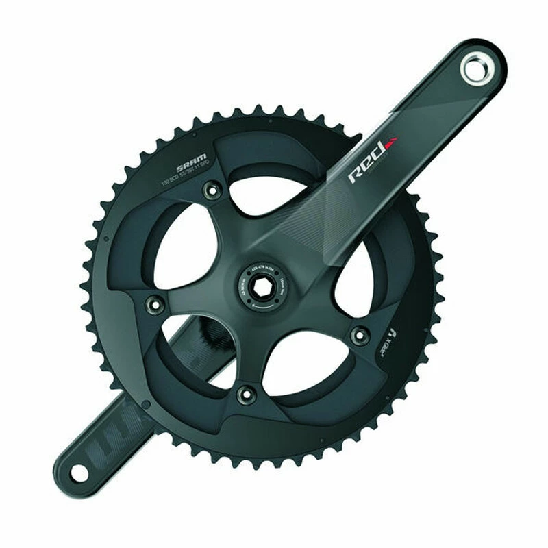 SRAM Red 20 Compact Kurbel 175mm 34/50, 11-fach, BB386, 110BCD, Schwarz, OHNE LAGER 1 SRAM Red 20 Compact Kurbel 175mm 34/50, 11-fach, BB386, 110BCD, Schwarz, OHNE LAGER