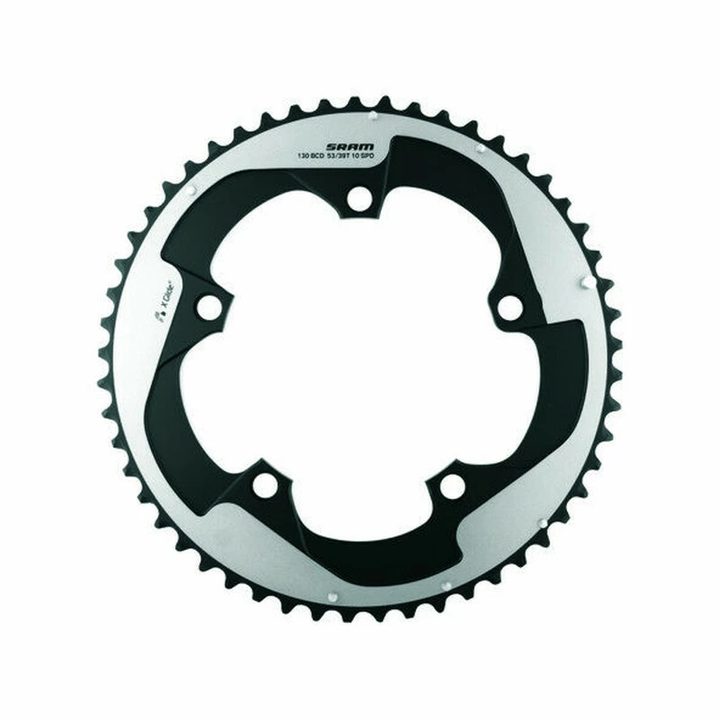 SRAM Red22 16 Kettenblatt X-Glide 53 Zähne YAW, 130BCD, 11-fach S3, 5mm, Falcon Grey 1 SRAM Red22 16 Kettenblatt X-Glide 53 Zähne YAW, 130BCD, 11-fach S3, 5mm, Falcon Grey